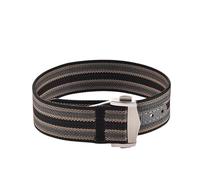ACTINPANT Bracelet de montre en toile 20 mm for Swatch X, unisexe, sport, étanche, boucle pliable, 1 pièce(Black Khaki Grey,20mmSilver Buckle)