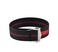 ACTINPANT Bracelet de montre en toile 20 mm for Swatch X, unisexe, sport, étanche, boucle pliable, 1 pièce(Black Red,20mmBlack Buckle)