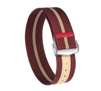 ACTINPANT Bracelet de montre en toile 20 mm ou 22 for Swatch X (homme/femme), étanche, à boucle pliable, idéal for le sport(Burgundy red,20mm)