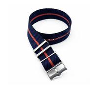 ACTINPANT Bracelet de montre rayé qualité supérieure for Tudor, 20 mm ou 22, avec anneau mobile (1 pièce)(Black navy red,20mm)