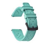 ACTINPANT Bracelet de Montre Souple Trapical FKM 18/19 mm avec Boucle argentée/Noire/dorée (1 pièce)(Gyan-Buckle2,19mm)