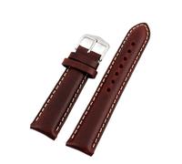 ACTINPANT Bracelet de montre vintage en cuir vachette ciré à l'huile, disponible 16 mm, 18, 19, 20 et 22 Accessoires for femmes hommes(Red,16mm)