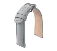 ACTINPANT Bracelet en cuir suédé souple (1 pièce) 18 mm, 20, 22, style vintage, de veau, accessoires for hommes et femmes(Grey,20mm)
