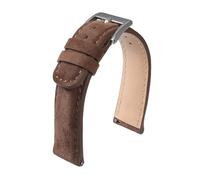 ACTINPANT Bracelet en cuir suédé souple (1 pièce) 18 mm, 20, 22, style vintage, de veau, accessoires for hommes et femmes(Brown,20mm)