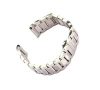 ACTINPANT Bracelet universel double usage en acier inoxydable, coudé plat, 12-18 mm, fermoir papillon à pression(Silver,14mm)