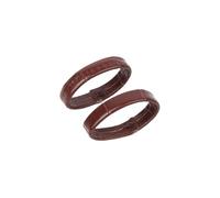 ACTINPANT Lot de 10 anneaux maintien for bracelet montre en cuir véritable, noir, marron, café, pièces rechange(Coffee,24mm)