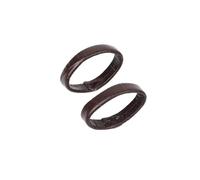 ACTINPANT Lot de 10 anneaux maintien for bracelet montre en cuir véritable, noir, marron, café, pièces rechange(Dark coffee,24mm)