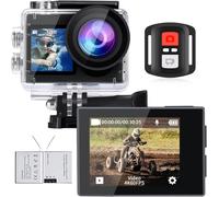 Action Cam 4K Caméra Sous-Marine Étanche 40 M Ultra Hd 20 Mp 170 Degrés Ultra Grand Angle Wifi Stabilisation Glace Avec Double Batterie 1350 Mah Gris