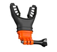 Action Cam Holder - Hands Free Filming Gear for Outdoor Activities | Flexible Bite Mount with Comfortable Fit & Stable Capture for Overhead Shots, Travel Vlogs, Extreme Sports, Kitchen Videos and Crea