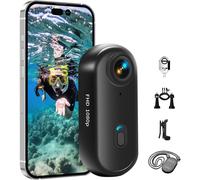 Action Cam Wifi,1080P Mini Caméra Sous-Marine Étanche Jusqu'À 30 M,360 ° Caméra Pour Casque De Vélo,Pov Mains Libres,Caméra Corporelle,Caméra D'Action,Petite Caméra