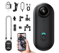 Action Cam WiFi, 1080P Mini Caméra Sport avec 32 Go, Caméra 360°, Vidéo Vélo/Moto Casque, Accessoires Varis pour Voyages/Outdoor/Animaux