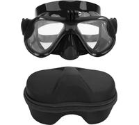Action Camera Diving Goggles Professional empêche la couverture du visage de l'objectif de schéma de brouillard de flotter avec le montage pour SCUBA snorkelfrietiv noir