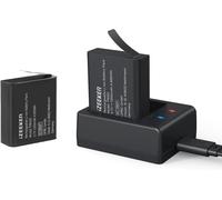 Action Camera Kit, Charging Kit with Two 1350mAh Batteries and USB Charger iA100/iA200, Wolfang GA100/GA200/GA300, Surfola SF230/SF300/SF430