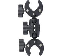 Action Camera Mount for 15 to 40 mm Tube, Tripod Camera Clamp, Camara Clamp Holder with Double Ball, Adjustable 360° Rotating, Sports Camera Adapter for Gopro Bike Handlebar (6 cm)