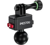 Action Camera Mount for Gopro with 1" Ball Joint 360° Adjustable Compatible with RAM Phone Mounts 1" Ball Head Bike Mount