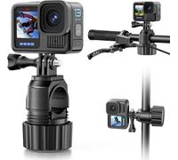 Action Camera Mount Gopro Mount for Mountain Bike Motorcycle Mount Go Pro Clamp Opening Diameter 0.6"-1.26" GoPro Accessories for GoPro Hero 12 11 10 9 8 7 DJI OSMO