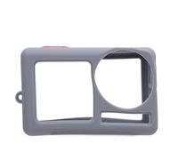 Action Camera Silicone Case Soft Flexible Sleeve Anti Scratch Protector pour Les Amateurs d'aventure avec Un Capuchon d'objectif pour Les Voyageurs (Grey)