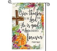 Action De Grâce Automnale : Remercions Le Seigneur Pour Les Récoltes Drapeau De Jardin Double Face Garden Flag Couleurs Vives Drapeau Pour Mur Jardin Intérieur 30X45Cm