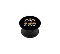 Action de grâces Danse Citrouille Danse Amusante Orange Poses PopSockets PopGrip Adhésif