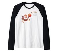 Action de grâces Turquie Joueur de Basket-Ball drôle garçons Filles Manche Raglan