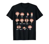 Action de grâces Turquie Mathématiques Fraction Drôle Enseignant Hommes Femmes T-Shirt Graphique avec Valeur, Homme, Noir, M