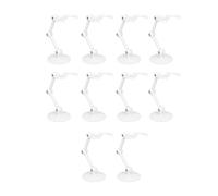 Action Figure Holder Stands Premium Quality Transparent Plastic Display Stands with Excellent Stability for Anime Figures Collectibles Home Office Decor Set of 10 (White)