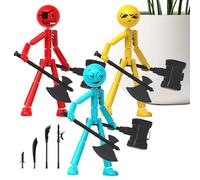 Action Figures - 3-Piece Robot Figures with Accessories Set | Articulated Toy Models with Accessories | Displayable Hobby F́igures for Kids Girls Boys Collectors Home Living Room Office