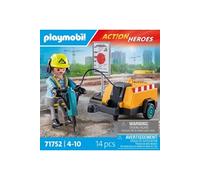 Action Heroes 71752 Ouvrier marteau-piqueur et signalisation