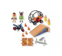 Action Heroes Cascadeurs Avec Quad Moto Et Tremplins 71808 Multicolore TU