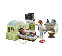 Playmobil 71618 Scanner médical avec patiente - Action Heroes - Comprend Deux Personnages, Un Appareil équipé d'un écran et d'une sonde à ultrasons, Ainsi Que des Accessoires - Dès 4 Ans