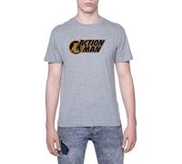 Action Man T-Shirt Homme Manche Courte Gris Men Grey Tee