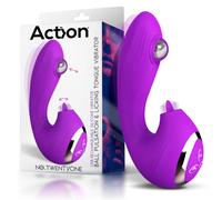 Action No. TwentyOne Vibromasseur Triple Fonction Pulsante & Langue Silicone