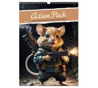 Action Pack - Un commando spécial animalier et mignon, Version française (Calendrier mural 2026 DIN A3 portrait), Calendrier CALVENDO mensuel