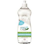 ACTION VERTE - Liquide vaisselle Mains Hypoallergénique - Nettoie, Dégraisse, Désincruste - 93% Ingrédients d'Origine Naturelle - Certifié Ecocert - Fabrication Française - 1 Litre
