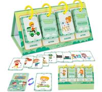 Action Words Flash Cards - Cartes d'apprentissage en anglais pour , kit d'étude cognitive | Kit d'activités pour développer le vocabulaire pour les jeunes , jouets éducatifs portables