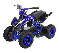 Actionbikes Motors Quad électrique Enfant ATV Racer | V W Jusqu’à / - Mini Quad Enfant - Pocket Quad - système Safety Touch- dès 8 Ans (1000 W Noir/Bleu)