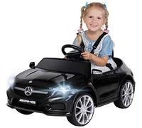 Actionbikes Motors Voiture électrique Enfants Mercedes Benz Amg GLA45 - Voiture télécommandée - sous Licence - Démarrage progressif - USB - MP3 - Voiture Enfant (Noir)