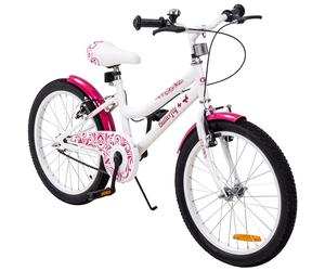 Actionbikes Vélo Enfant Butterfly - 20 Pouces - Remorque vélo - Enfants 2-9 Ans - Pneus à air - Protections de chaîne - Draisienne