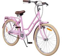 Actionbikes Vélo Enfant Retrostar - Vélo Enfant pour Fille - De 6 à 12 Ans - Frein V-Brake - Roue Libre - Garde-chaîne - Bicyclettes - Vélo de Course - Vélo Enfant (24 Pouces)