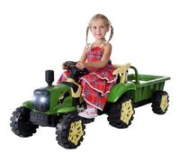 Actionbikes Voitures électrique pour enfants - Télécommande - Premier modèle - Véhicules électriques - Tracteur avec remorque - Bulldog