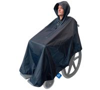 ActionCare Poncho imperméable pour Fauteuil Roulant, Cape de Pluie pour Adultes, Fauteuil Roulant Standard, Bleu Marine