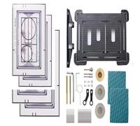 Actionneur de plaque poussoir invisible avec fixation magnétique pour systèmes Geberit, installation sans outils, pour rénovation moderne de salle de bain, plastique noir, 222 x 14 cm (4 papiers)