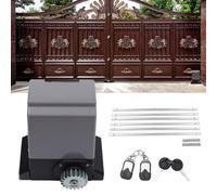 Actionneur de portail coulissant 1800 kg Télécommande pour portail coulissant 230 V Moteur 750 W + crémaillère de 6 m