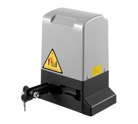 Actionneur de portail coulissant - Avec 2 télécommandes et 6 crémaillères - Kit complet de moteur pour portail coulissant - 750 W - Sans crémaillère