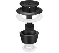Actionneur de réservoir de toilette à double bouton poussoir pour chasse d'eau Fluidmaster PRO550UK Skylo SKY005, ouverture de 20 mm, 40 mm, 50 mm, 60 mm, plastique ABS (noir + anneau)