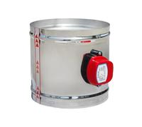 Actionneur de vanne d'amortisseur d'air 220 V 24 V 12 V 1 Nm Vanne de conduit d'air électrique Vanne de tuyau de ventilation motorisée 60-200 mm en acier inoxydable(125MM 220V)