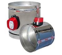 Actionneur de vanne d'amortisseur d'air 220 V 24 V 12 V 1 Nm Vanne de conduit d'air électrique Vanne de tuyau de ventilation motorisée 60-200 mm en acier inoxydable(200mm,AC24V)