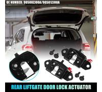 Actionneur de verrouillage de porte arrière de remplacement avec 4 vis pour Nissan Titan 2004-2012 Ensemble de loquet de hayon No.90500ZJ00A/90501ZJ00A Noir 1 Paire