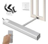 Actionneur d'ouverture de fenêtre électrique avec télécommande et interrupteur mural, course réglable de 300 mm pour fenêtres et fenêtres de toit de maison et de bureau - Installation facile et