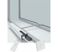 Actionneur D'ouvre-fenêtre Électrique 24V avec Télécommande + Interrupteur Double Chaîne/Faible Bruit pour Fenêtre De Toit Serre/évent De Toit,01,400mm